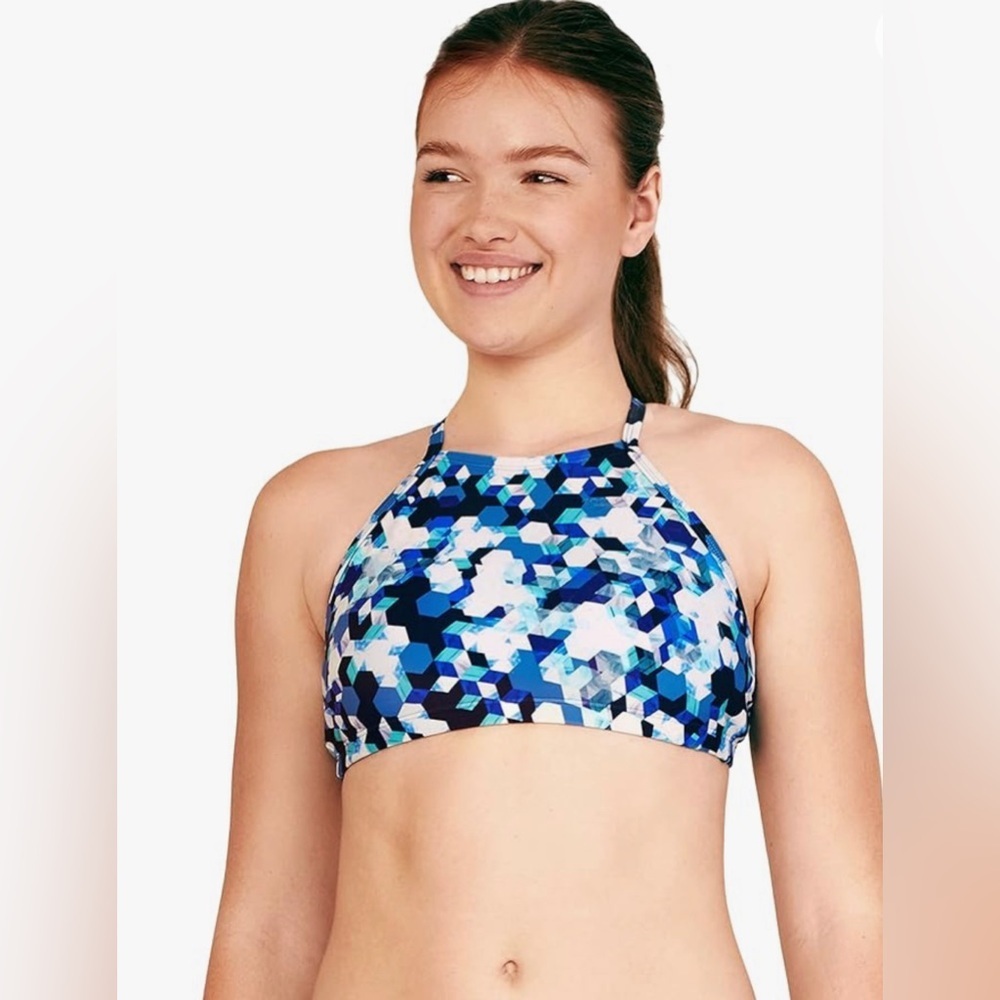 NEW Speedo Women's High Neck Top Bikini Top